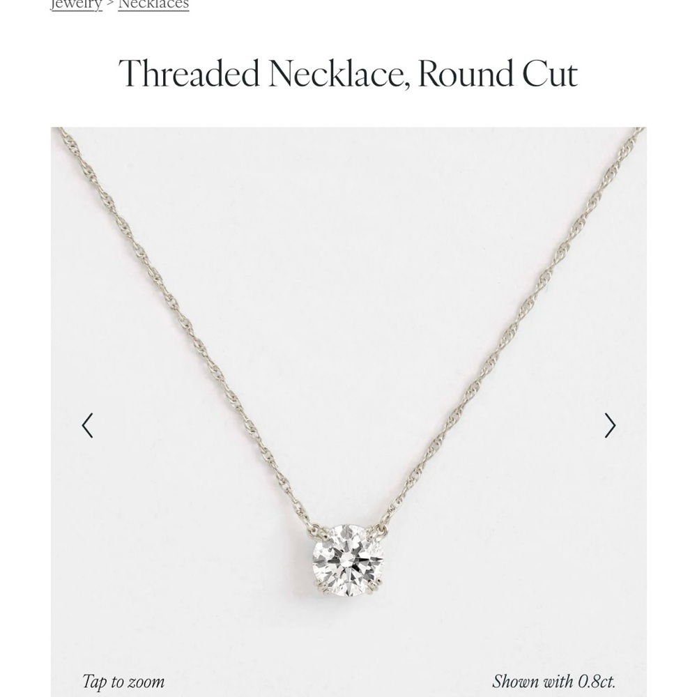 Melanie Casey Diamond & 14k White Gold Threaded Necklace